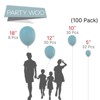 PartyWoo Balloons Dusty Blue Light Aqua 18 12 10 5 Inch 100 pcs - 2 of 4