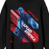 Captain America: Brave New World Sam Wilson Falcon Unisex Adult Black Crew Neck Sweatshirt - 2 of 3