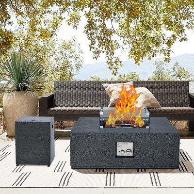 Westport 34" Natural Gas Fire Pit Outdoor Backyard Patio Heater ...