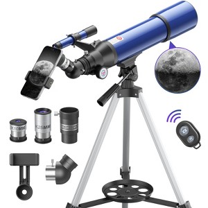SKONYON Telescope 80mm Aperture 500mm Portable Astronomical Refracting Telescopes with 20-150X Magnification and Complete Accessories - 1 of 4