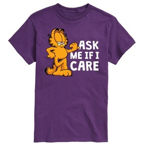 Men's - Garfield - Ask Me If I Care Short Sleeve Graphic T-Shirt - 1 of 4