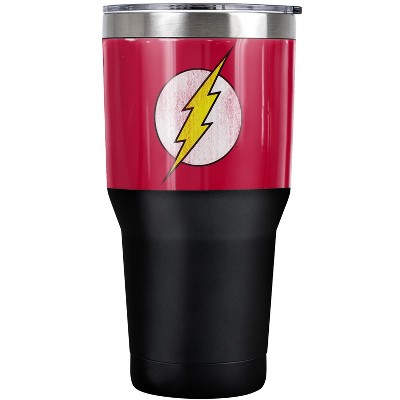 DC Flash Flash Logo Distressed Steel Tumbler 30oz Coffee Travel Mug