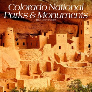 BrownTrout Colorado National Parks and Monuments 2026 12"x24" Hanging Square Wall Calendar Plastic-Free - 1 of 4