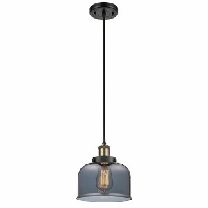 Bell - 1 Light Cord Hung Mini Pendant In Industrial Style-10 Inches Tall and 8 Inches Wide - 1 of 1