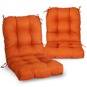 EAGLE PEAK Tufted Outdoor/Indoor Seat/Back Chair Cushions, Set of 2, 42'' x 21'' - 1 of 4
