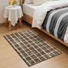 Machine Washable Modern Plaid Area Rug Soft Non Slip Rug Indoor Accent Decorative Printed Rug Low Pile Foldable Carpet for Living Room Bedroom - 3 of 4