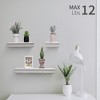 ChicFurnit Wall Shelf Set Floating Wood Shelves Invisible Brackets Hanging Shelf for Books Storage for Indoor Living Room, White, 17.91"*3.94"*1.57" - 2 of 4