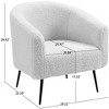 Nordlys Metal and Velvet Lounge Chair Modern Design Style Upholstery Living Room - 4 of 4