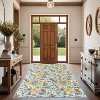 Machine Washable Area Rug - Modern Floral Ultra Soft Carpet Non-Slip Low Pile Stain-Resistant No-Shedding Accent Rug for Dorm Home Living Room Dining - 2 of 4