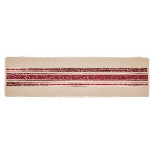 Yuletide Burlap Red Stripe Runner 12x48 - 1 of 3