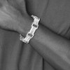 Black Bow Jewelry Men's 12mm Stainless Steel Polished and Satin Bracelet - 8.5 Inch - 4 of 4
