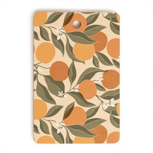 Cuss Yeah Designs Abstract Oranges Cutting Board Rectangle - Deny Designs - 1 of 3