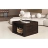 NicBex Farmhouse Storage Coffee Table, 2-Tier Design with Half Open Compartment, Rustic Side Table for Living Room Bedroom - 3 of 4