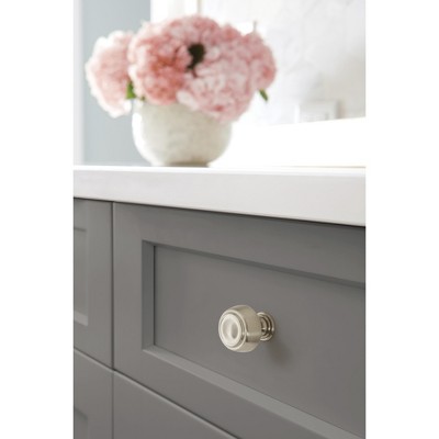 Satin Nickel 1-5/8" Round Cabinet Knob with Mounting Hardware