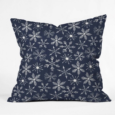 16"x16" Dash and Ash Wonderland at Night Square Throw Pillow Blue - Deny Designs