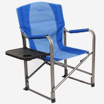 Kamp-Rite Portable Folding Director's Chair with Side Table & Cup Holder for Camping, Tailgating, and Sports, 350 LB Capacity