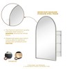 TEHOME Arched Bathroom Medicine Cabinet with Mirror Recessed and Surface Mount Medicine Cabinet Mirror - 2 of 4