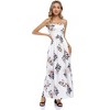 Women Strapless Maxi Boho Vintage Summer Beach Floral Print Hawaiian Party Long Dress - 2 of 4