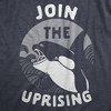 Mens Join The Uprising T Shirt Funny Killer Whale Orca Joke Tee For Guys - Crazy Dog Men's T Shirt - 2 of 4