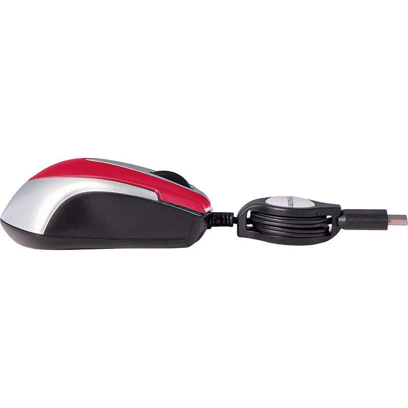 Verbatim USB-C Mini Optical Travel Mouse-Red - Optical - Cable - Red - USB Type C, 4 of 6