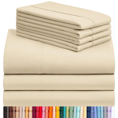 LuxClub 4-7 PC Silky Soft Cooling Deep Pocket Performance Sheet Set