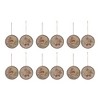 Bird Disc Ornament Set – Wood Material – Rustic Brown – 4.25 in – Set of 12 – By Melrose - 4 of 4