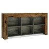 Resenkos Entryway Table, Console Sofa Table,Wood Sofa Table, Rustic Console Table Entryway Table with 6 Storage Cubes Brown - 2 of 4