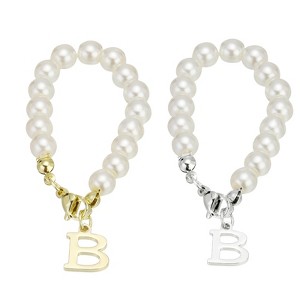 Unique Bargains Identification Handle Letter Charm Accessories Gold & Silver Tone 2 Pcs - 1 of 4