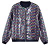 Lars Amadeus Men's Zip Up Party Disco Metallic Shiny Sequin Varsity Jackets - 2 of 4