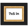 PosterPalooza | Photo Size Embellished Brown Picture Frame - UV Acrylic, Foam Board Backing, Hanging Hardware - 2 of 4