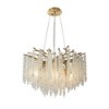 ALOADECOR Modern Glam Crystal Chandelier  Branch Style Pendant Ceiling Light for Dining Room Living Room - 3 of 4