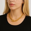 Oval Link Toggle Necklace for Women Heavy Weight 14KT Gold Plated Stainless Steel 18"Ginger Lyne Collection - 4 of 4