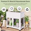 ORRD 35.4"x17.7"x37.4" Mini Wood Cold Frame, 2-Door Garden Greenhouse with Wheels, Raised Bed with Liner, Indoor/Outdoor, White - 2 of 4