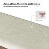 Betsa Transitional style Solid Wood Upholstered Bench with Reversible and Removable Seat Cushion|Art of living design-BROWN - 4 of 4