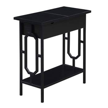 Omega Flip Top End Table with Charging Station - Breighton Home