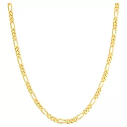 Tiara Sterling Silver Figaro Chain Necklace