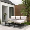 Resenkos 5-Piece Rattan Patio Furniture Set, Outdoor Sectional Furniture, - 3 of 4