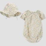 Carter's Just One You® Baby Girls' Ditsy Floral Bodysuit & Hat Set - Green