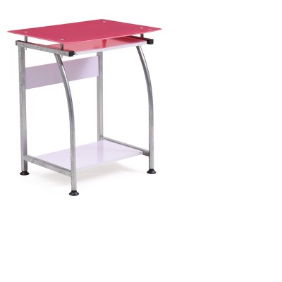 Computer Desk Pink - Hodedah Import