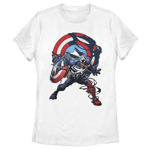 Women's Marvel Captain Venom Shield Logo T-Shirt - 1 of 4