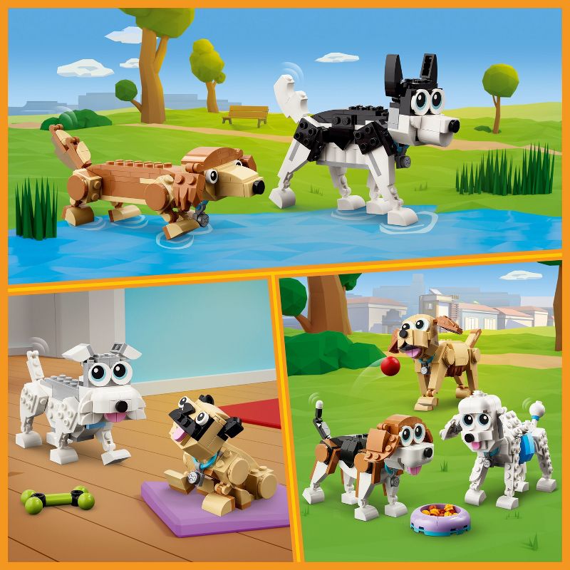 LEGO Creator 3 in 1 Adorable Dogs Animal Figures Toys 31137, 5 of 8