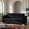 3-Seater Chenille Sofa with Tufted Seat & Custom Stainless-Steel Legs - 2 of 4