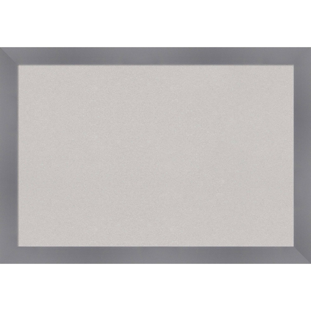 Photos - Dry Erase Board / Flipchart 26"x18" Edwin Wood Frame Gray Cork Board - Amanti Art: Wall Mount, Message