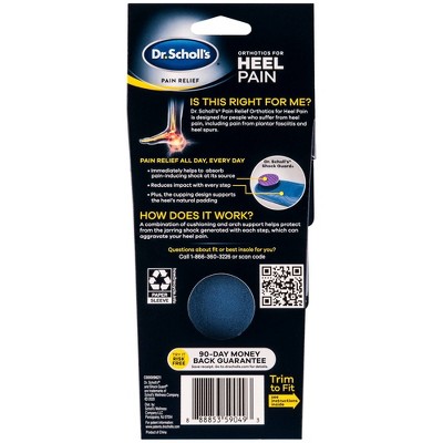 Buy Dr Scholl S Pain Relief Orthotics For Heel Pain For Men 1 Pair Size 8 12 Online In Singapore 51427223