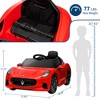 Licensed Maserati GranCabrio 12V Kids Ride-On Car w/ Remote, Spring Suspension & LED Lights – Official Electric Vehicle (Ages 3-8) - 2 of 4