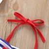MyKids-USA Baby Girl Striped Pattern Bow Tie Design Belted Tops Combo Shorts Swimwear - 4 of 4
