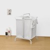 QingMoon Laundry Hamper with Removable Bag, 2-Tier Laundry Basket with Handles and Lid, Storage Sorter Basket for Laundry Room and Bathroom - 2 of 4