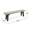 Maggift Patio Seating Sets Outdoor, Featuring Unique Design, Ideal for Chats, Perfect for Gardens, Living Spaces, Beige, 63"*14.25"*17.75" - 2 of 4