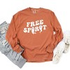 Free Spirit Ghost Distressed - Women's Garment Dyed Long Sleeve Graphic T-Shirt - 2 of 4