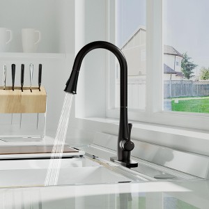 LOVMOR ORB Pull Down Sprayer Kitchen Faucet, Single Handle, 360-degree Rotating Spray Head, Easy Installation, Drip-free Performance - 1 of 4